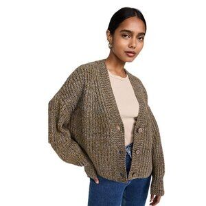 💕360 SWEATER💕 Logan Cardigan ~ Merino Wool Alpaca Blend Mocha Medium NWT